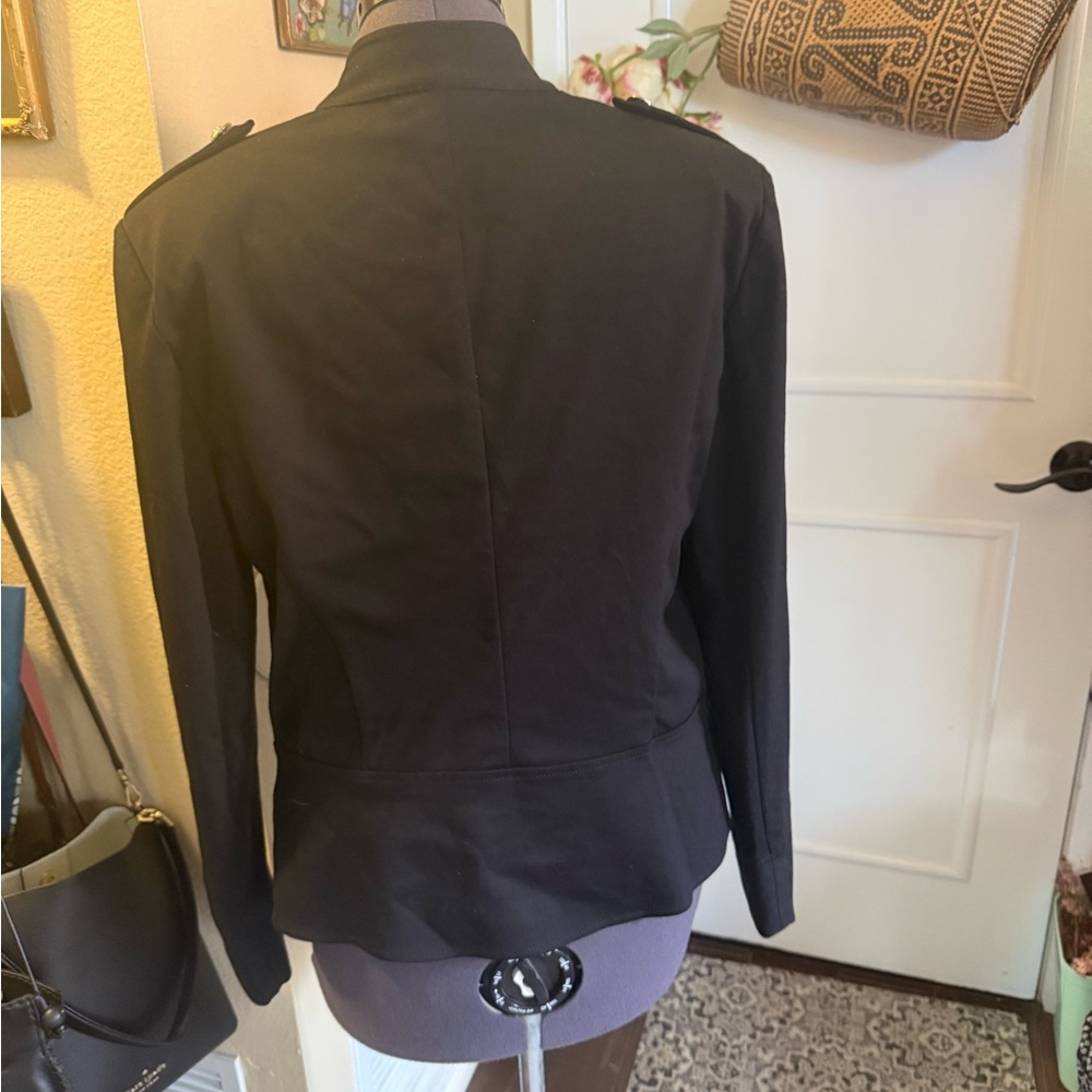 INC International Concepts Black Military Blazer - Picture 3 of 4